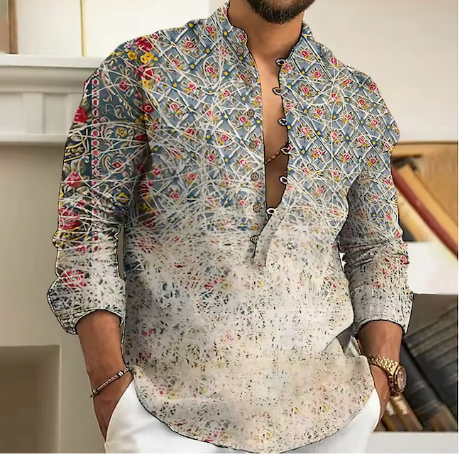 Découvrez la Chemise d'Orient, chemise inspirée des traditions orientales. Design raffiné, coupe élégante et confortable. Style authentique et intemporel. Livraison rapide.

