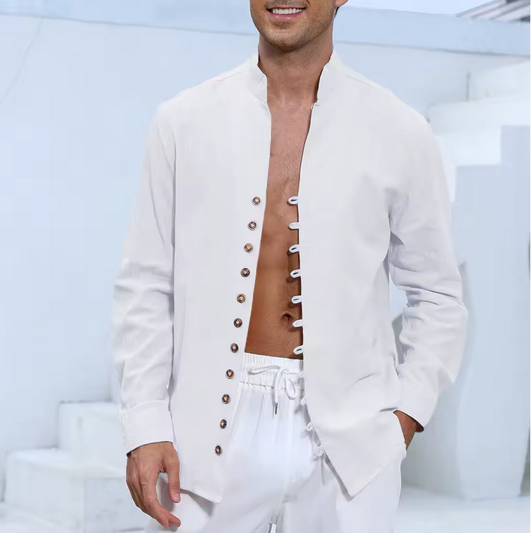 Chemise Napa blanche, chemise légère respirante homme SYNCHRO" (Adaptez la couleur selon chaque photo : blanc, beige, noir, gris clair)