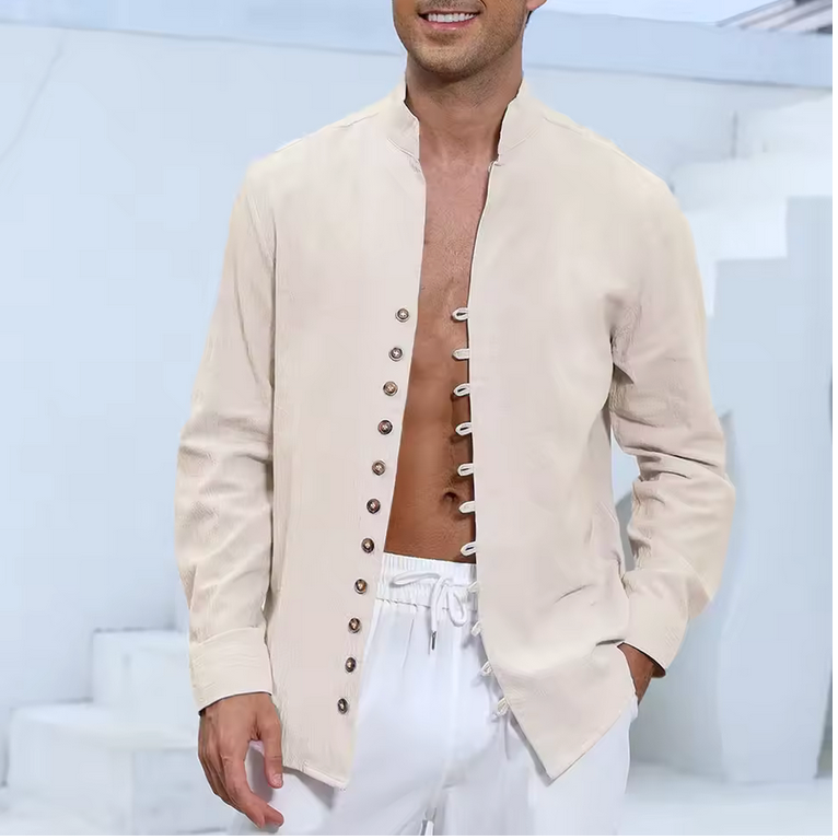 Chemise Napa blanche, chemise légère respirante homme SYNCHRO" (Adaptez la couleur selon chaque photo : blanc, beige, noir, gris clair)