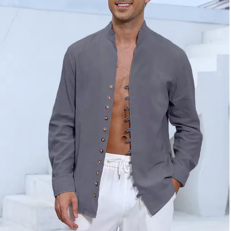 Chemise Napa, chemise légère respirante homme SYNCHRO" (Adaptez la couleur selon chaque photo : blanc, beige, noir, gris clair)