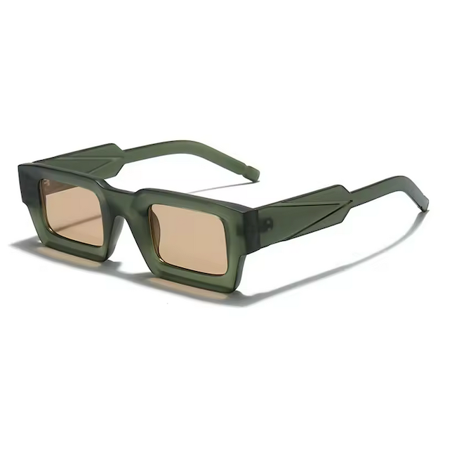 Lunette Fresh – Lunettes de soleil rectangle au design moderne. Verres fumés teintés avec protection UV, alliant élégance et confort pour un style affirmé.